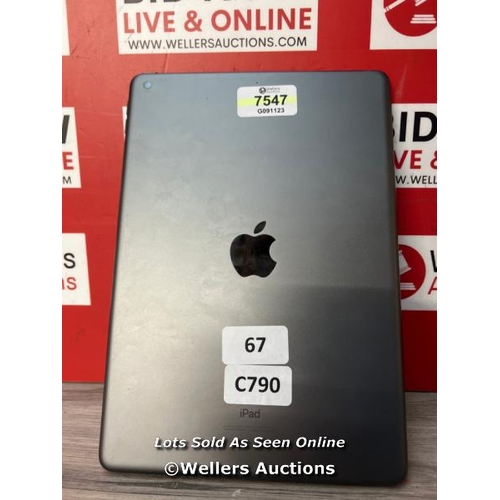 5177 - APPLE IPAD 10.2'' (2020) 8TH GEN A2270 / 128GB / SERIAL: H96F587MQ1GG / I-CLOUD (ACTIVATION) LOCKED ... 