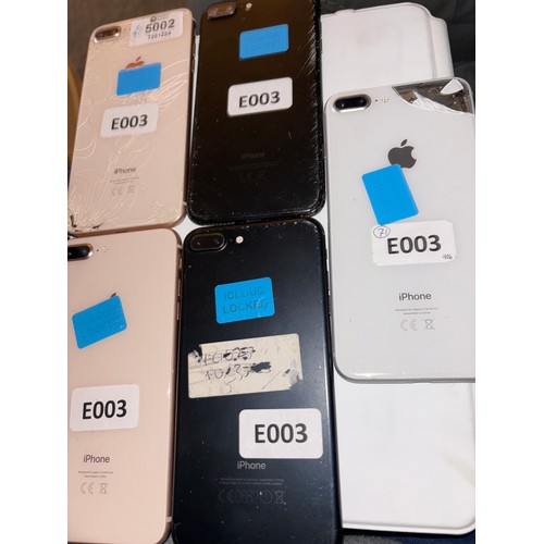 5002 - 5X APPLE IPHONE 7+ / ICLOUD LOCKED / DAMAGED SPARES OR REPAIRS