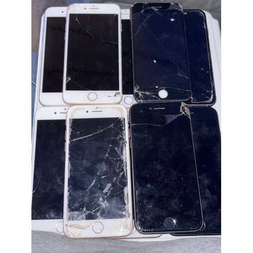 5008 - 10X APPLE IPHONES 7 AND 8 / ICLOUD LOCKED / SOME WITH DAMAGE SEE IMAGES