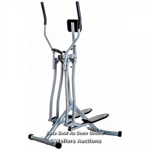 4820 - AIR WALKER GLIDER, CROSS TRAINER FITNESS MACHINE, WITH LCD, FOR HOME GYM, GREY / BACKDOOR