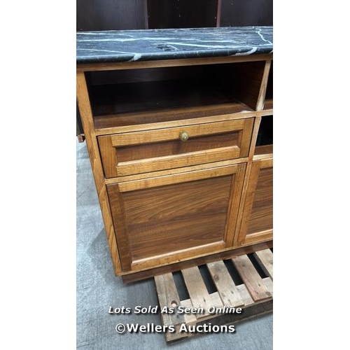 1045 - SERVING COUNTER WITH MARBLE TOP / LOCATED IN DARTFORD