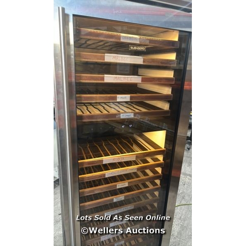 1082 - SUB ZERO WINE COOLER, POWERS UP, MINIMAL SIGNS OF USE / LOCATED IN DARTFORD