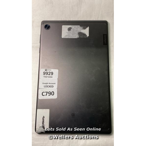 9929 - LENOVO TABLET/MODEL:M10/GOOGLE ACCOUNT LOCKED