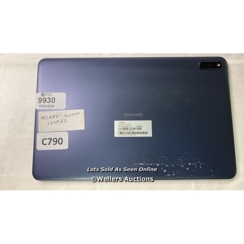 9930 - HUAWEI TABLET/MODEL:BAH3-W59/HUAWEI ACCOUNT LOCKED