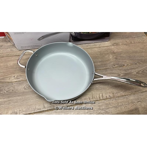 4013 - HENCKELS HARD ANODISED CERAMIC SAUTE PAN, 4.7L / MINIMAL SIGNS OF USE / D9