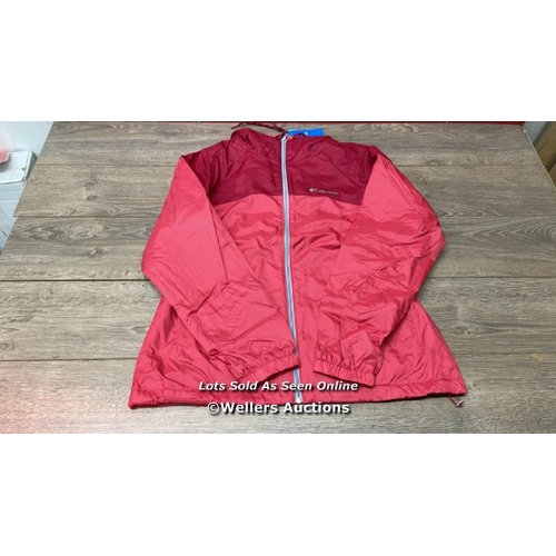 5064 - LADIES NEW COLUMBIA WATERPROOF COAT / ROUGE PINK / LARGE / E2