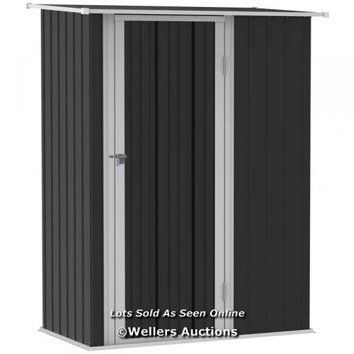 8026 - RRP: 169.99 - OUTSUNNY 5FT X 3FT GARDEN METAL STORAGE SHED, OUTDOOR TOOL SHED WITH SLOPED ROOF, LOCK... 