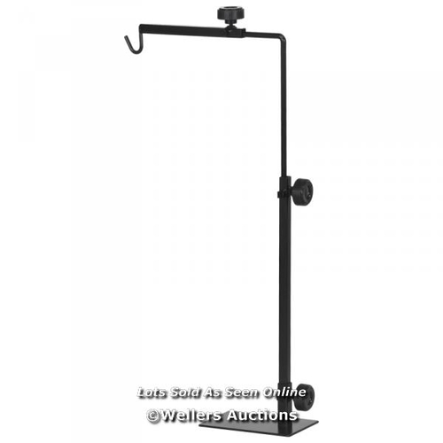 8052 - RRP: 19.99 - PAWHUT ADJUSTABLE HEIGHT AND LENGTH REPTILE LAMP STAND HOLDER WITH HOOK HANGING, BASE -... 