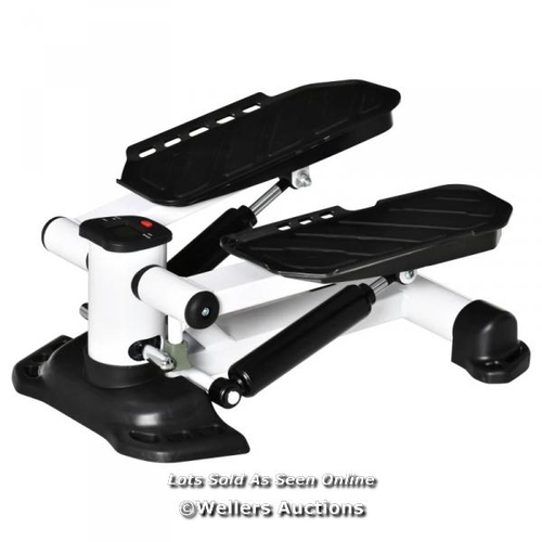 8178 - RRP: 59.99 - PORTABLE MINI STEPPER WITH LCD DISPLAY FOR HOME GYM OFFICE EXERCISE WORKOUT, BLACK / PL... 