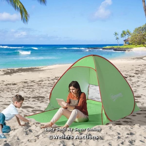 8276 - RRP: 39.99 - OUTSUNNY POP UP TENT BEACH FISHING CAMPING UV PROTECTION PATIO SUN SHADE SHELTER / PLEA... 