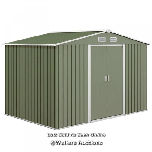 8298 - RRP: 319.99 - OUTSUNNY 9 X 6FT METAL GARDEN SHED, OUTDOOR STORAGE TOOL HOUSE WITH VENTILATION SLOTS,... 