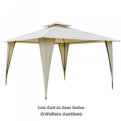 8301 - RRP: 159.99 - OUTSUNNY 3.5X3.5M SIDE-LESS OUTDOOR CANOPY TENT GAZEBO W/ 2-TIER ROOF STEEL FRAME GARD... 