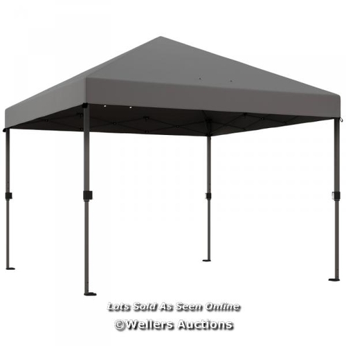 8302 - RRP: 99.99 - OUTSUNNY 3 X 3M POP-UP GAZEBO, WITH ACCESSORIES - GREY / PLEASE NOTE - INTERNET STOCK I... 