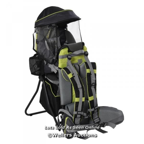 8306 - RRP: 99.99 - BABY HIKING BACKPACK CARRIER CHILD CARRIER WITH ERGONOMIC HIP SEAT DETACHABLE RAIN COVE... 