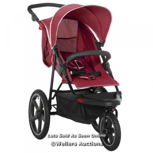 8323 - RRP: 149.99 - FOLDABLE THREE-WHEELER BABY STROLLER W/ CANOPY, STORAGE BASKET / PLEASE NOTE - INTERNE... 