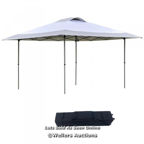 8326 - RRP: 199.99 - OUTSUNNY 4 X 4M POP-UP GAZEBO CANOPY TENT WITH ROLLER BAG & ADJUSTABLE LEGS FOR OUTDOO... 