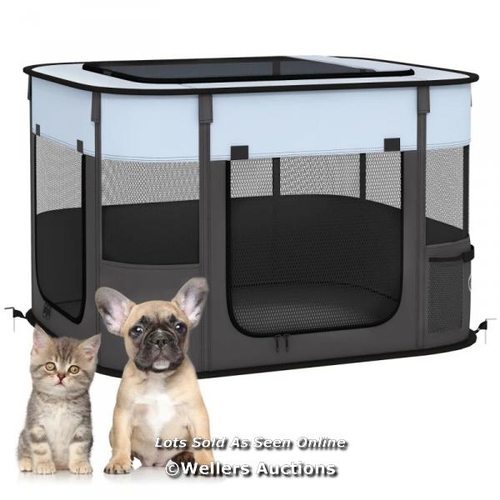 8333 - RRP: 39.99 - PAWHUT FOLDABLE DOG PEN WITH STORAGE BAG FOR INDOOR/OUTDOOR USE, PORTABLE PET PLAYPEN, ... 