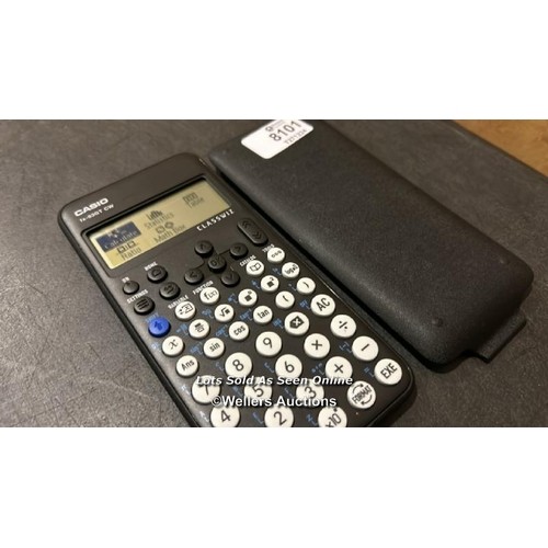 8101 - CASIO FX-83GTCW BLACK SCIENTIFIC CALCULATOR / MINIMAL SIGNS OF USE / POWERS UP / SEE IMAGES