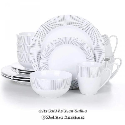 8539 - RRP: 55.99 - VANCASSO CHONTEL 16 PIECE DINNERWARE SET, SERVICE FOR 4 / PLEASE NOTE - INTERNET STOCK ... 