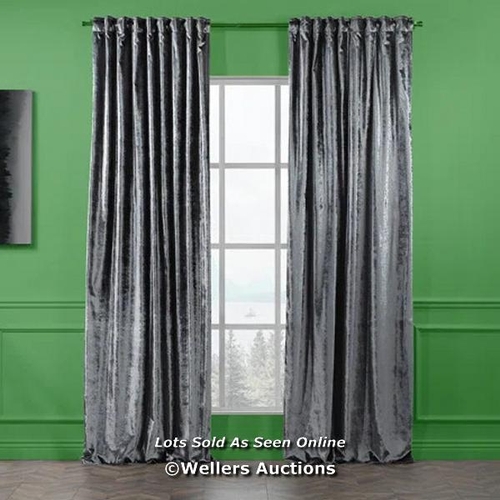 8780 - RRP: 299.99 - LILIJAN HOME & CURTAIN EXTRA LONG & EXTRA WIDE SHINY VELVET CURTAIN PANEL (CUSTOMIZED)... 