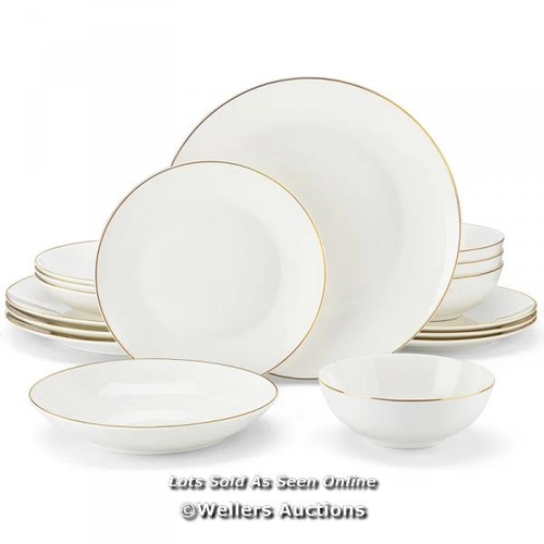 8769 - RRP: 75.85 - MALACASA MALACASA  PORCELAIN CHINA DINNERWARE - SET OF 24 / PLEASE NOTE - INTERNET STOC... 