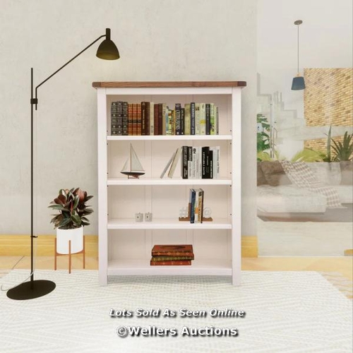 8793 - RRP: 149.99 - THREE POSTS VENICE BOOKCASE / SIZE: (4 SHELVES) 120CM H X 89CM W X 25CM D, COLOUR: WHI... 