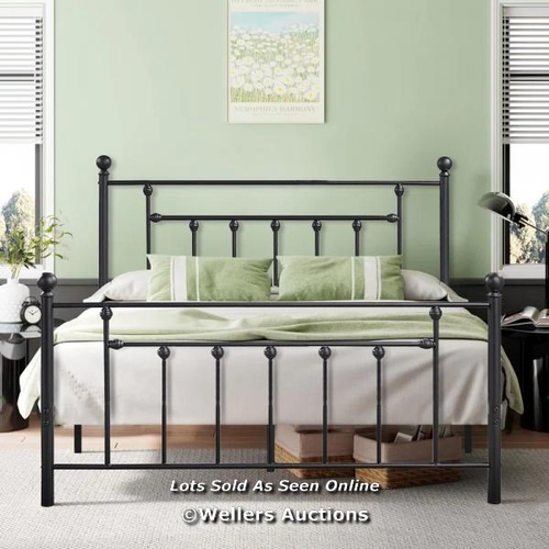 8794 - RRP: 159.99 - MARLOW HOME CO. YT METAL BED FRAME W/HEADBOARD AND FOOTBOARD PLATFORM BED FRAME SINGLE... 