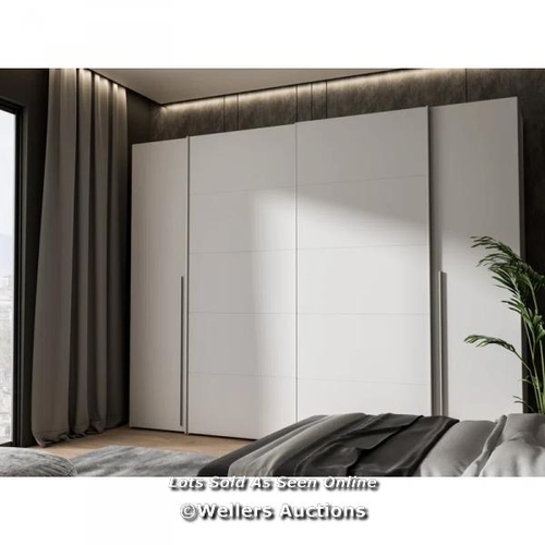 8811 - RRP: 509.99 - ZIPCODE DESIGN DEBARR 4 DOOR SLIDING WARDROBE / FINISH: WHITE / COMES IN FOUR BOXES / ... 