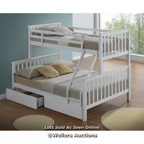 8812 - RRP: 579.99 - ISABELLE & MAX THOMSON SINGLE (3') SOLID WOOD TRIPLE SLEEPER BUNK BED BY ISABELLE & MA... 