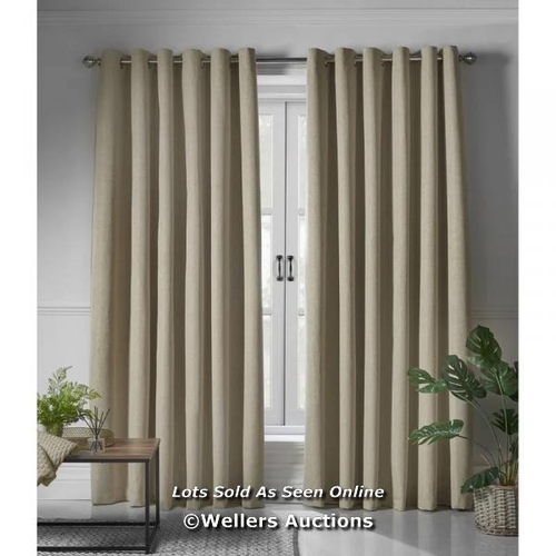 8729 - RRP: 26.99 - CLASSICLIVING BECHARD BLACKOUT LINEN LOOK RING TOP CURTAINS / PANEL SIZE: 110CM WIDTH X... 