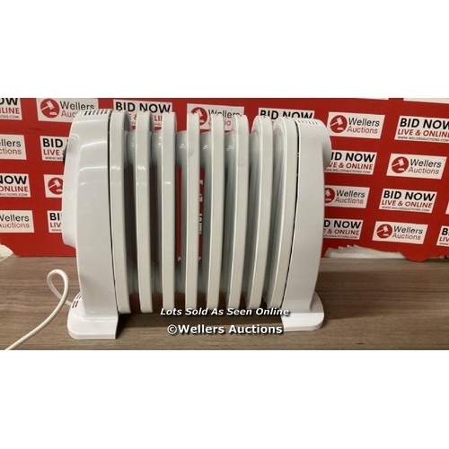 2123 - DELONGHI TRNS0808M 800W OIL FILLED SMALL RADIATOR / NO POWER / MINIMAL SIGNS OF USE / W3