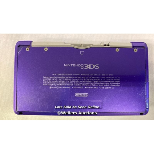 8052 - NINTENDO 3DS / MODEL CTR-001/ PURPLE