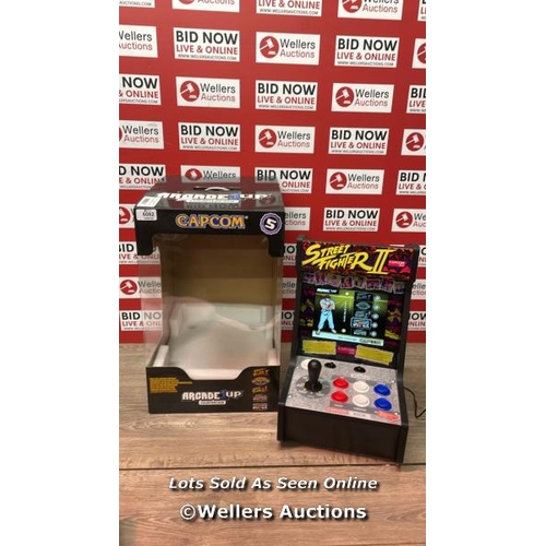 6082 - ARCADE1UP COUNTERCADE MACHINE - STREETFIGHTER / POWERS UP / MINIMAL IF AY SIGNS OF USE / SEE IMAGES ... 