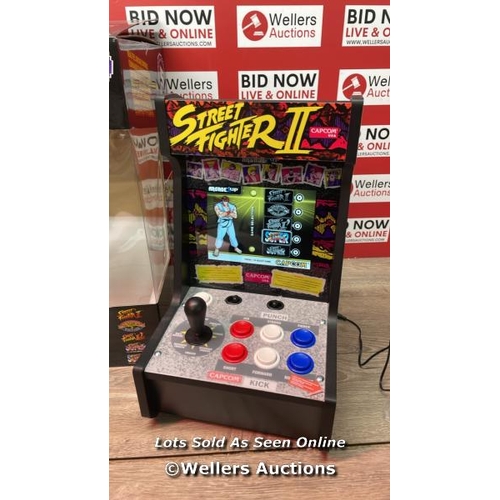 6082 - ARCADE1UP COUNTERCADE MACHINE - STREETFIGHTER / POWERS UP / MINIMAL IF AY SIGNS OF USE / SEE IMAGES ... 