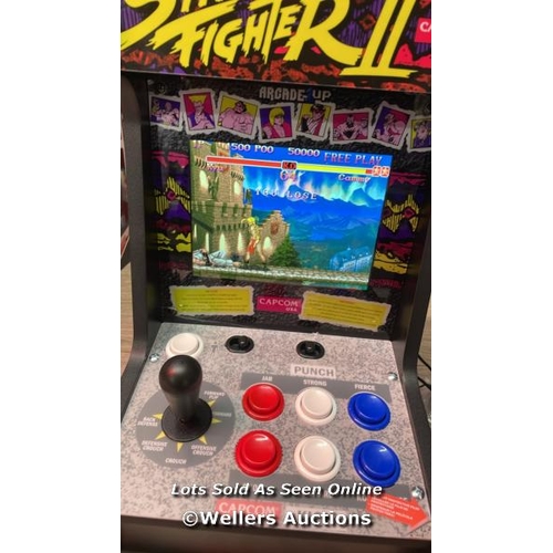 6082 - ARCADE1UP COUNTERCADE MACHINE - STREETFIGHTER / POWERS UP / MINIMAL IF AY SIGNS OF USE / SEE IMAGES ... 