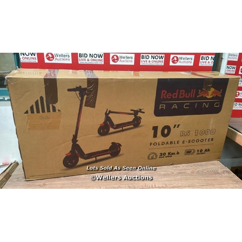 6087 - RED BULL RACING RS 1000 E-SCOOTER / POWERS UP / WITH CHARGER / MINIMAL SIGNS OF USE / SEE IMAGES  / ... 