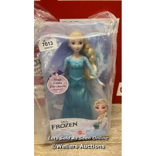 7013 - MATTEL DISNEY FROZEN SINGING ELSA DOLL, FROZEN ELSA IN SIGNATURE CLOTHING, POSEABLE DOLL WITH BUTTON... 