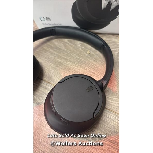 8076 - SONY WHCH720NB NOISE CANCELLING OVEREAR HEADPHONES / CONNECTS TO BT, PLAYS MUSIC / POWERS UP / MINIM... 