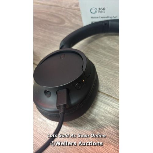 8076 - SONY WHCH720NB NOISE CANCELLING OVEREAR HEADPHONES / CONNECTS TO BT, PLAYS MUSIC / POWERS UP / MINIM... 