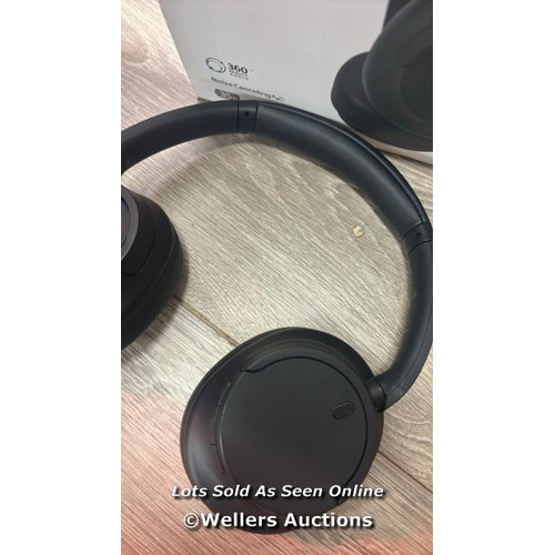 8076 - SONY WHCH720NB NOISE CANCELLING OVEREAR HEADPHONES / CONNECTS TO BT, PLAYS MUSIC / POWERS UP / MINIM... 