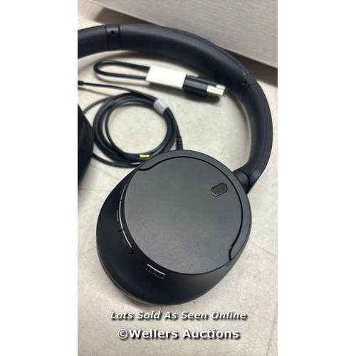 8077 - SONY WHCH720NB NOISE CANCELLING OVEREAR HEADPHONES / CONNECTS TO BT, PLAYS MUSIC / POWERS UP / MINIM... 