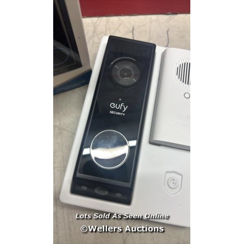 8078 - EUFY 2K VIDEO DOORBELL E340 8GB LOCAL STORAGE WITH CHIME / POWERS UP / MINIMAL SIGNS OF USE / F18