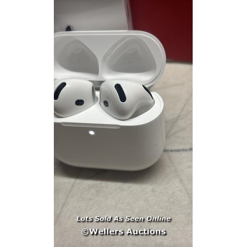 8081 - APPLE AIRPODS 4TH GEN / MXP63ZM/A / CONNECTS TO BT, PLAYS MUSIC / POWERS UP / MINIMAL SIGNS OF USE /... 