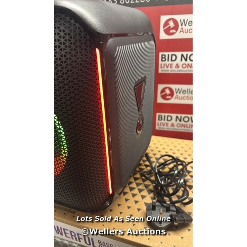 8083 - JBL PARTYBOX SPEAKER WITH MICROPHONE / CONNECTS TO BT, PLAYS MUSIC, MISSING MICROPHONE / POWERS UP /... 