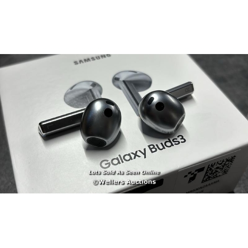 8127 - SAMSUNG GALAXY BUDS3 GREY WITH GALAXY AI, WIRELESS EARBUDS, NOISE CANCELLING, BLUETOOTH, 360 AUDIO, ... 