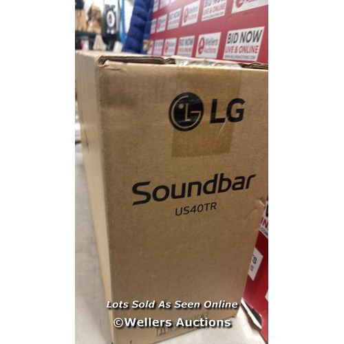 8186 - LG 4.1 CHANNEL SOUNDBAR AND WIRELESS SUBWOOFER WITH BLUETOOTH US40TR / NEW AND SEALED