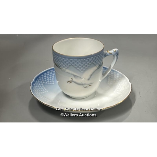 52 - Assorted cups and saucers including Staffordshire bone china, Ainsley, Foley China, Minton, Copenhag... 