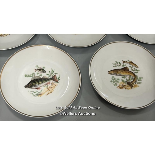 57 - Schumann Bavaria part dinner service depicting fish / AN9