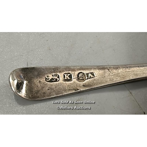 62 - Silver sauce pot stamped 980 and sterling hallmarked silver spoon with assorted EPNS ware including ... 