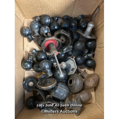 332 - Large quantity of mostly iron doorknobs